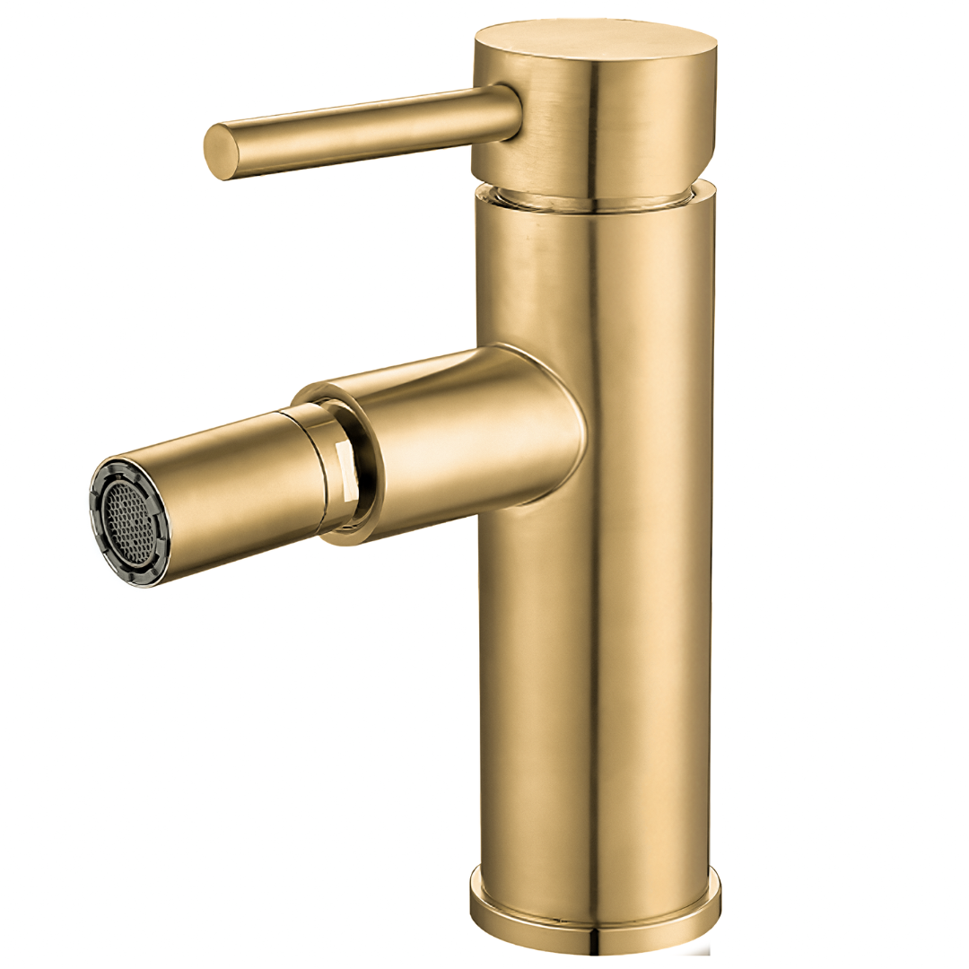 grifo de bidet monomando palancia oro