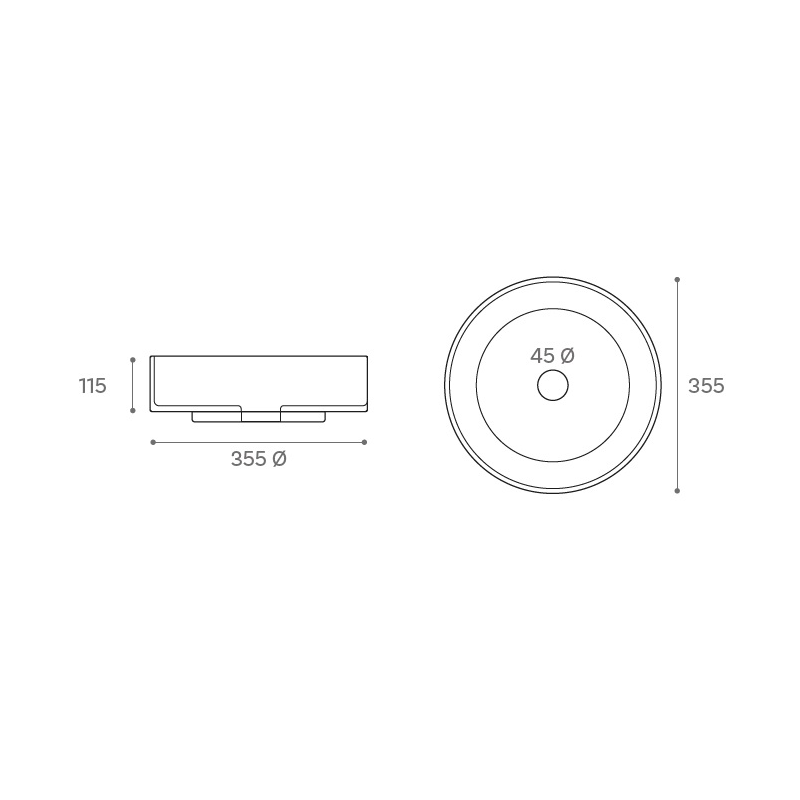 Lavabo sobre encimera modelo Coper