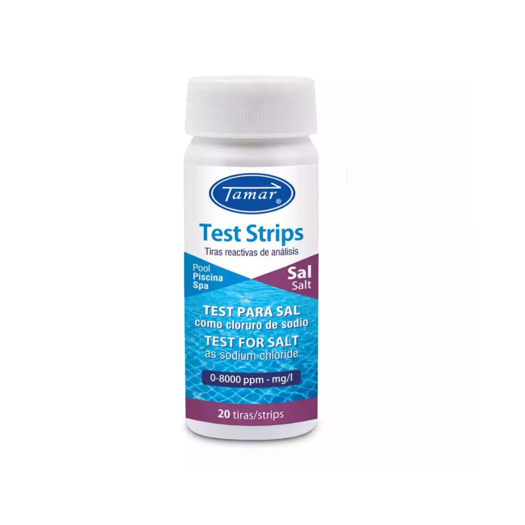 Test piscina sal 20 tiras analizadoras
