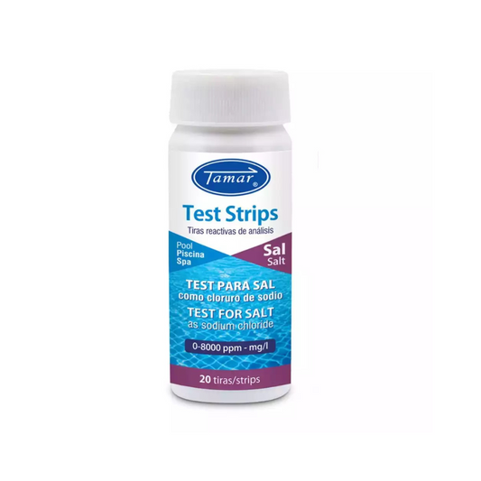 Test piscina sal 20 tiras analizadoras