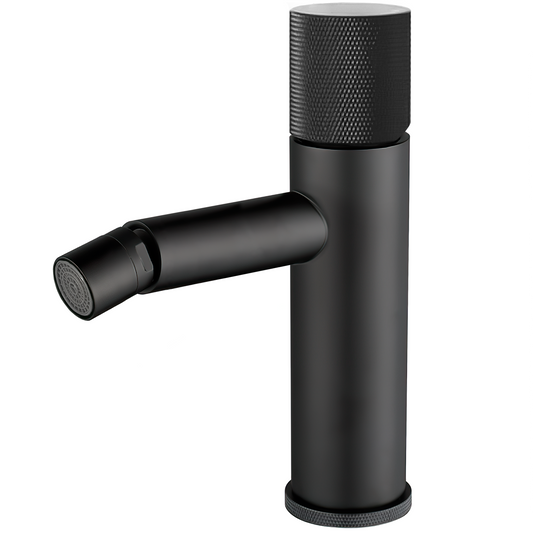 Grifo de bidet cromado monomando luxury negro mate