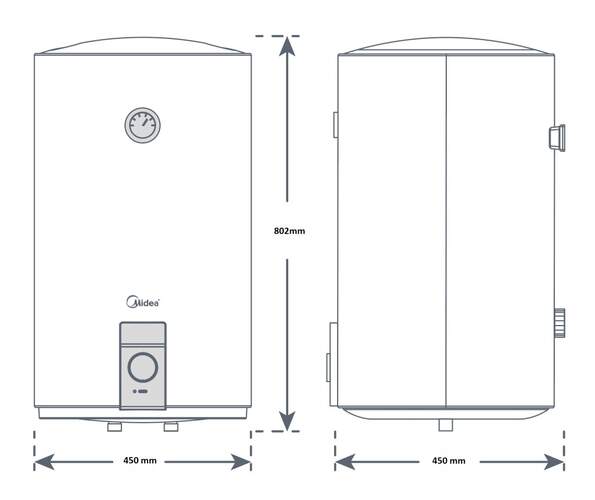 Termo Eléctrico Midea Cylinder